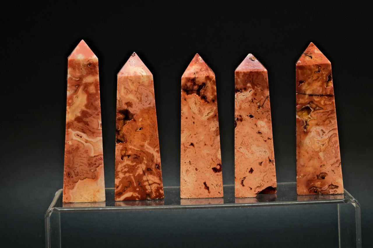 Druzy Pink Carnelian Tower