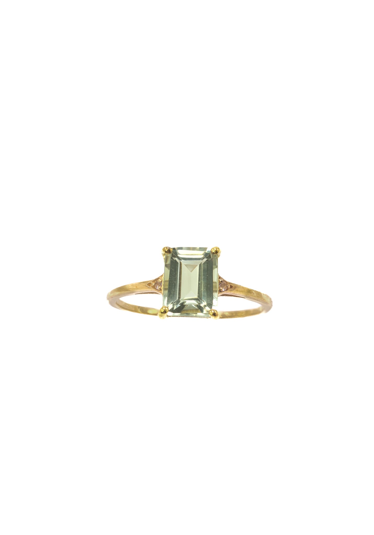 Green Amethyst Ring R-1
